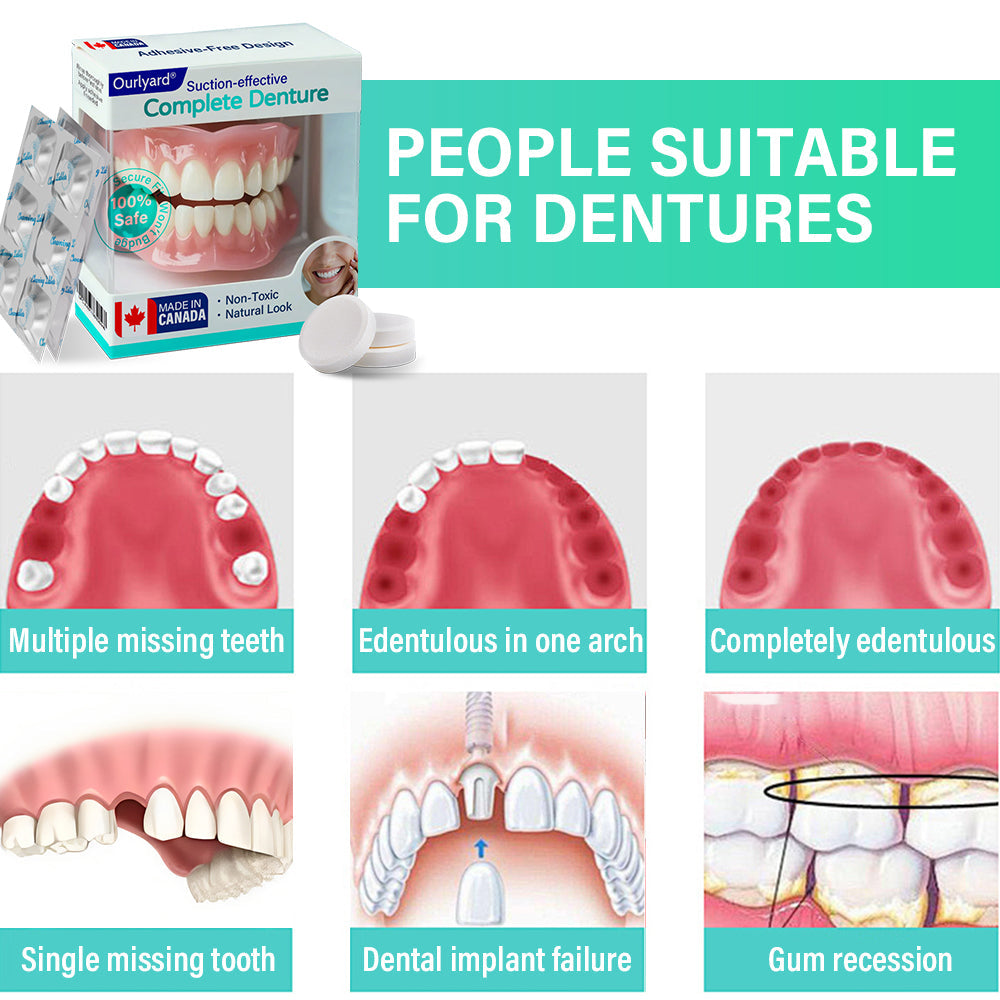 ✅ Made and Shipped from Canada | Ourlyard® Suction-fit Complete Denture☘️